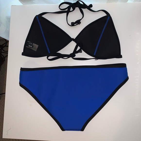 Triangl Two-Piece Swim Suit Set in Malibu Blue - Picture 2 of 9